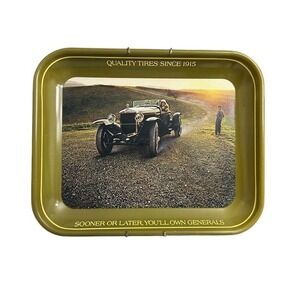 Vintage General Tires Green Metal Tray Ballot Type 2‎ Three Seater Collectible